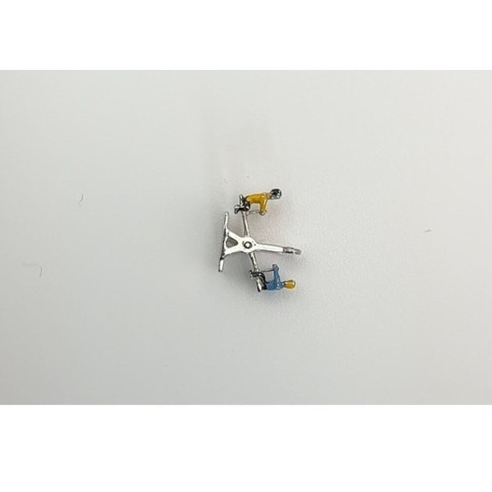 Vintage Sterling Silver See-Saw Charm with Painted Children